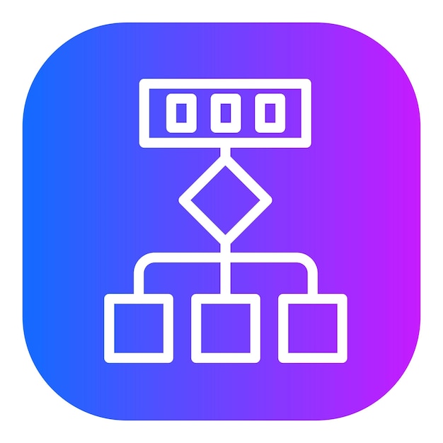 Ilustración vectorial del diagrama de flujo del proceso
