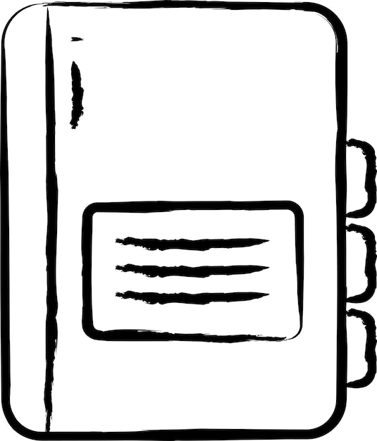 Ilustración vectorial de diario dibujada a mano