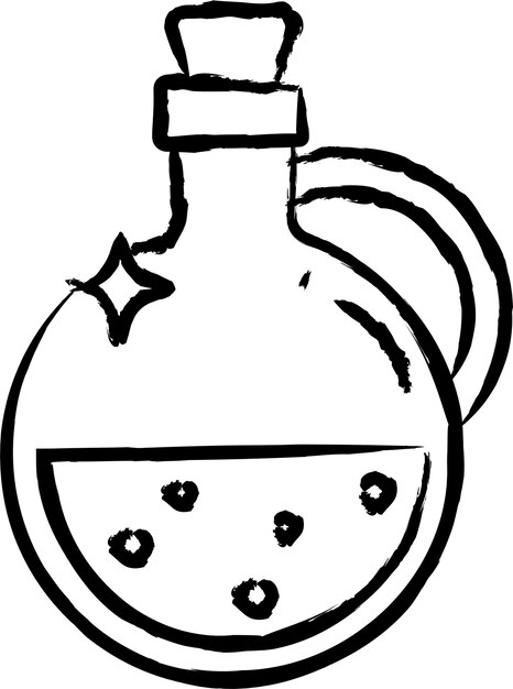 Ilustración vectorial dibujada a mano en aceite de masaje