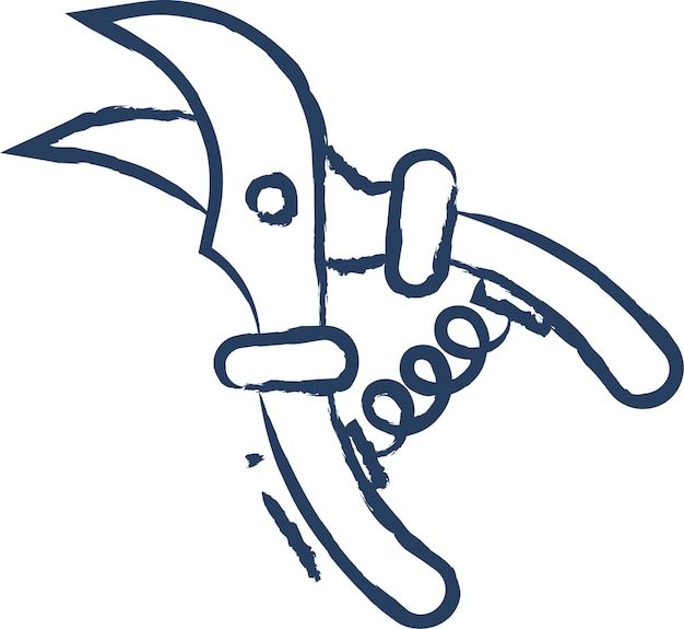 Ilustración vectorial dibujada a mano de arbustos de poda