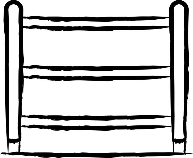 Ilustración vectorial dibujada a mano de la barra de salto