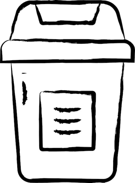 Ilustración vectorial dibujada a mano en la basura