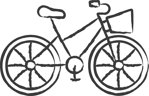 Vector ilustración vectorial dibujada a mano de una bicicleta