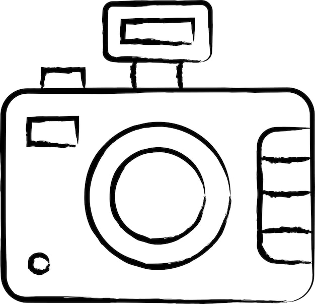 Ilustración vectorial dibujada a mano por la cámara