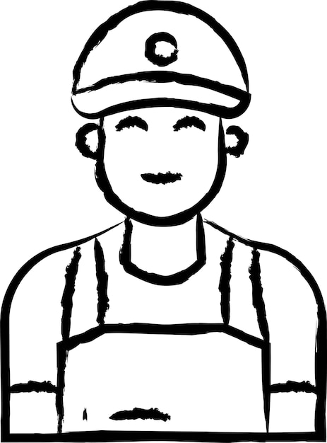 Ilustración vectorial dibujada a mano por el camarero