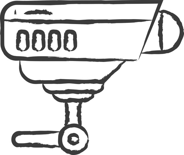 Ilustración vectorial dibujada a mano por CCTV