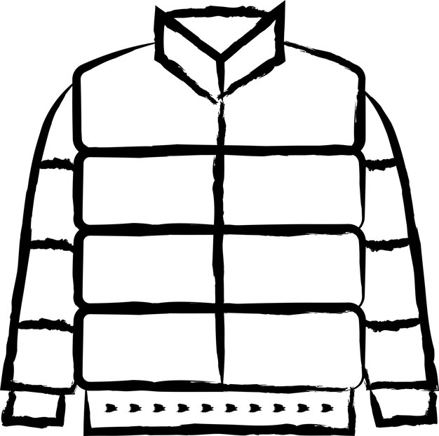 Ilustración vectorial dibujada a mano de la chaqueta