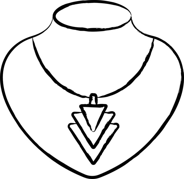 Vector ilustración vectorial dibujada a mano de un collar