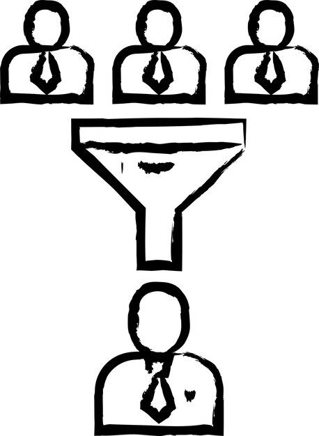 Ilustración vectorial dibujada a mano de conversión