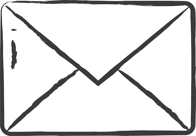 Ilustración vectorial dibujada a mano por correo electrónico