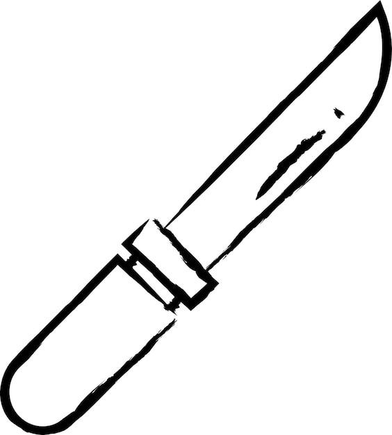 Ilustración vectorial dibujada a mano con un cuchillo