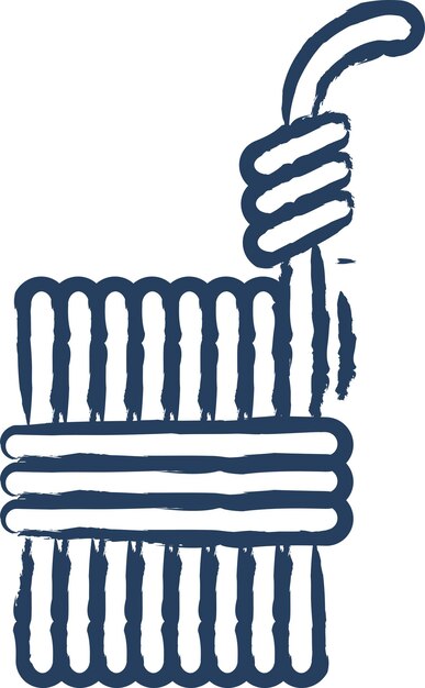 Ilustración vectorial dibujada a mano con cuerda