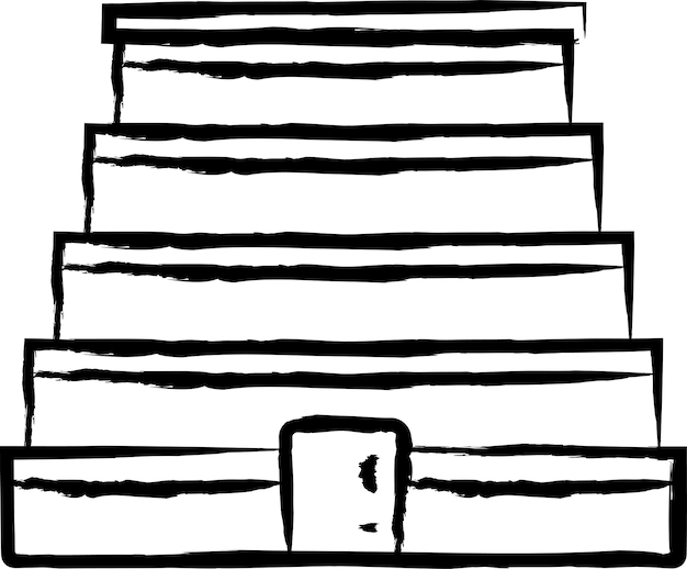 Ilustración vectorial dibujada a mano de la Cuna de la Humanidad
