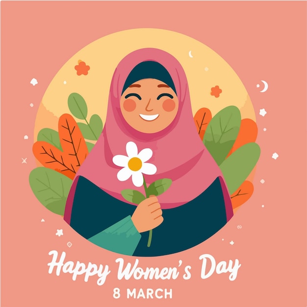 Ilustración vectorial dibujada a mano para el día de la mujer feliz