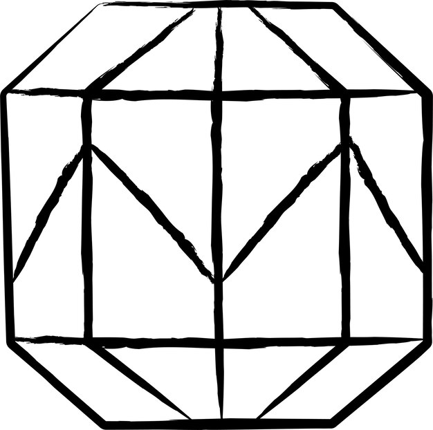Ilustración vectorial dibujada a mano por Diamante