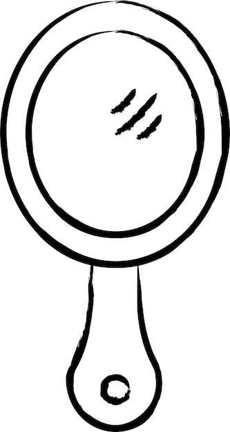 Ilustración vectorial dibujada a mano en espejo