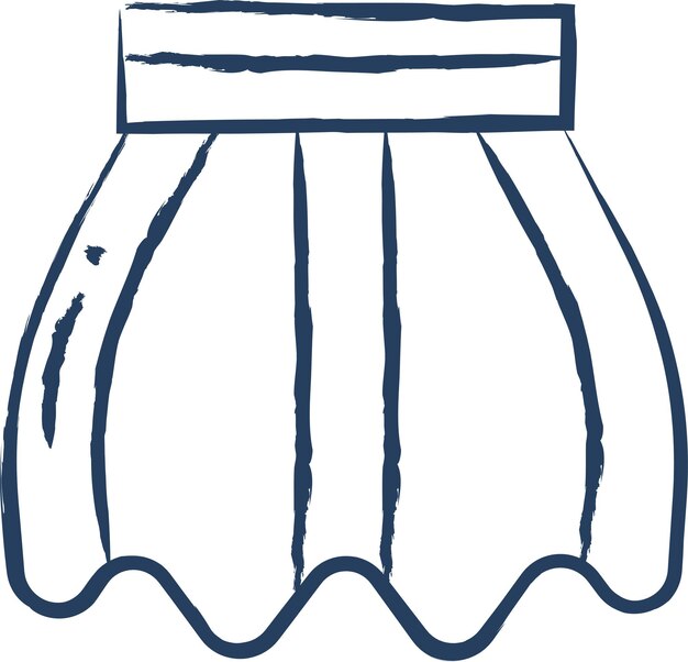 Ilustración vectorial dibujada a mano de la falda
