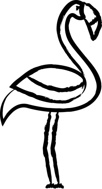 Ilustración vectorial dibujada a mano por el flamenco