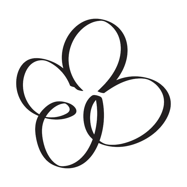 Ilustración vectorial dibujada a mano de flores abstractas