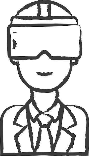 Ilustración vectorial dibujada a mano de las gafas