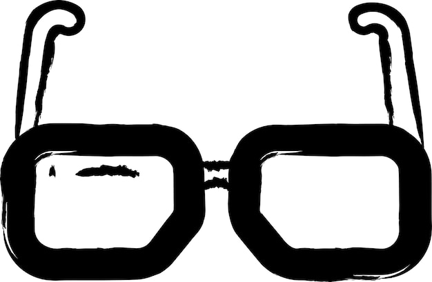 Ilustración vectorial dibujada a mano de las gafas