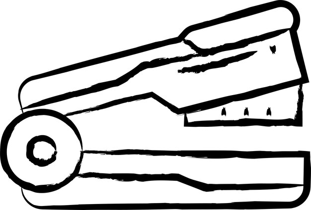 Ilustración vectorial dibujada a mano por la grapadora