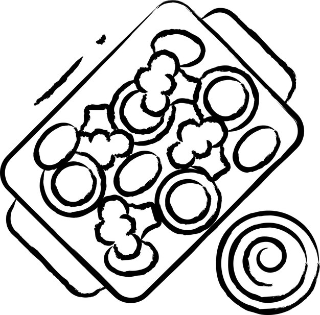 Ilustración vectorial dibujada a mano de la harina de proteínas