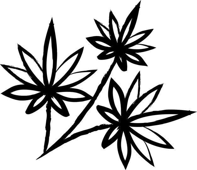 Ilustración vectorial dibujada a mano por la hoja