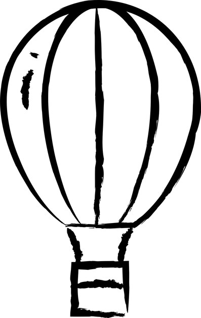 Ilustración vectorial dibujada a mano de Hot Airbollon