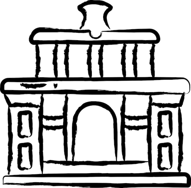 Ilustración vectorial dibujada a mano del jarrón