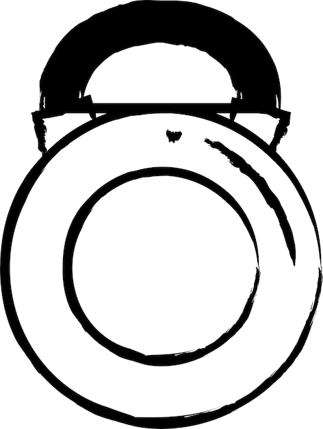 Ilustración vectorial dibujada a mano por Kettlebell
