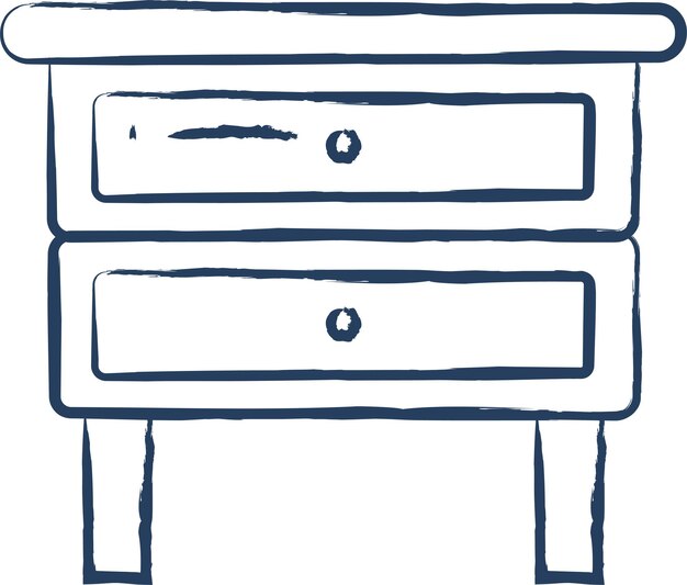Ilustración vectorial dibujada a mano de la lámpara de mesa