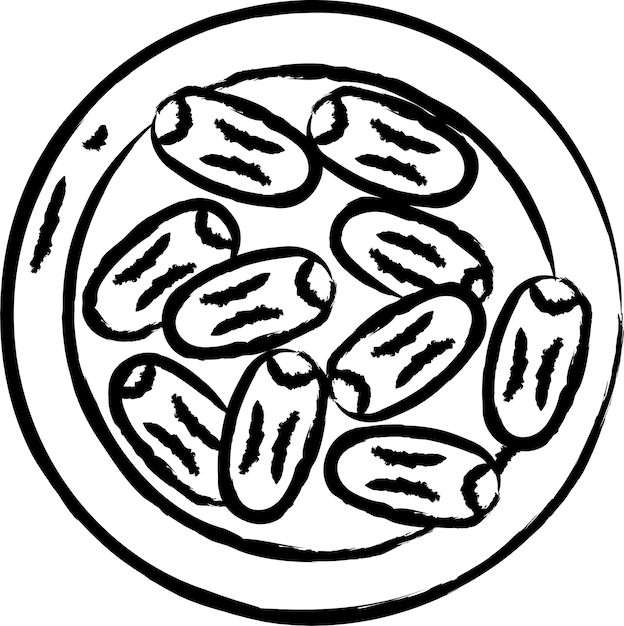 Ilustración vectorial dibujada a mano por Medjool