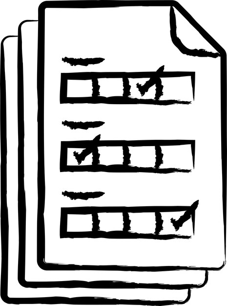Ilustración vectorial dibujada a mano para el papel de examen