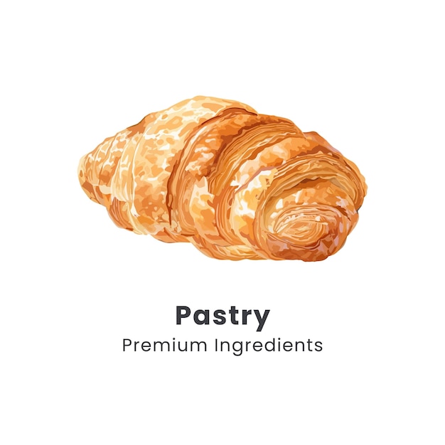 Ilustración vectorial dibujada a mano de una pastelería