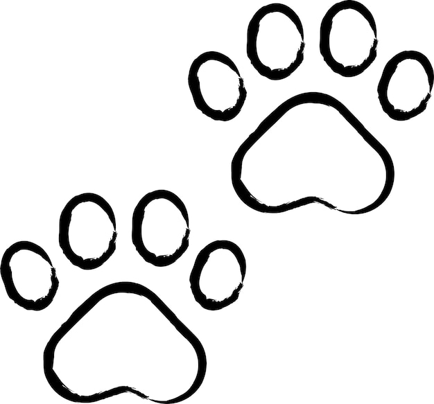 Ilustración vectorial dibujada a mano por las patas