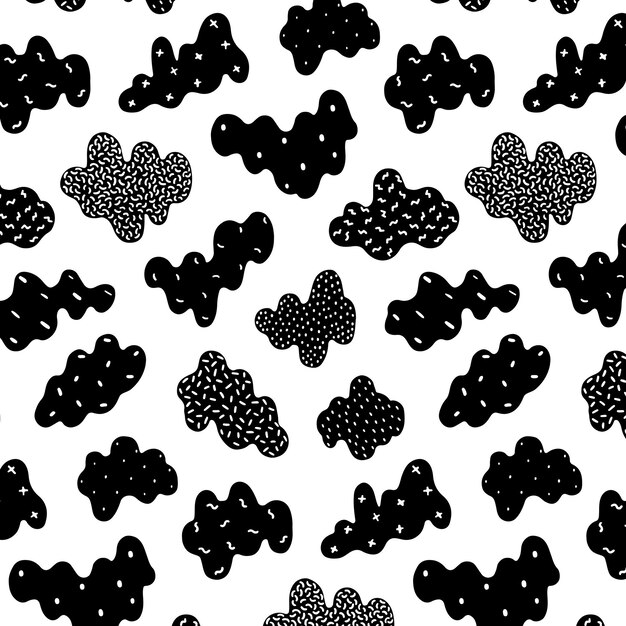 Ilustración vectorial dibujada a mano del patrón de memphis Fondo de pantalla abstracto