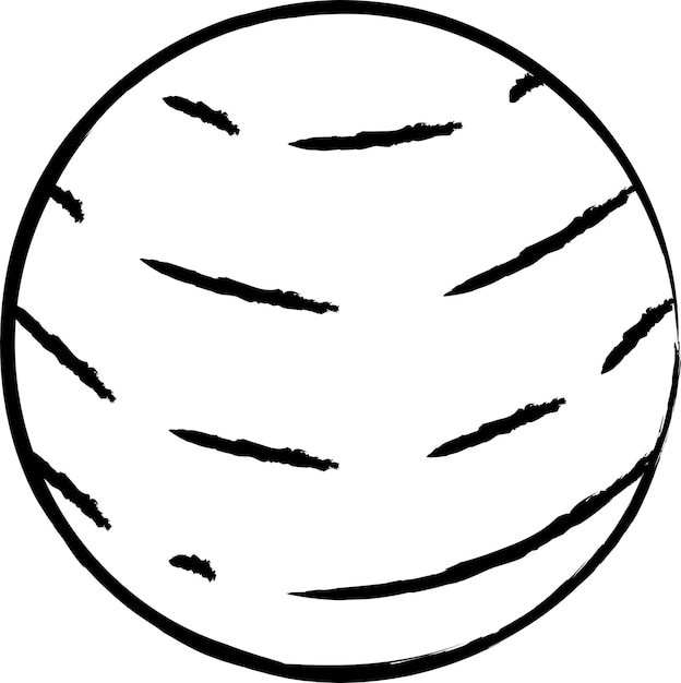 Ilustración vectorial dibujada a mano del planeta Neptuno