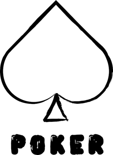 Ilustración vectorial dibujada con la mano de póquer