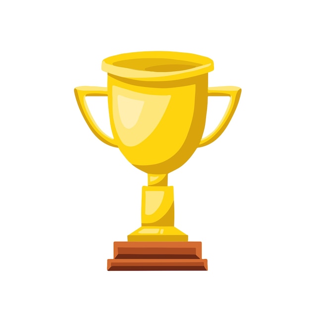 Ilustración vectorial dibujada a mano del premio de la copa del símbolo de juego de colores