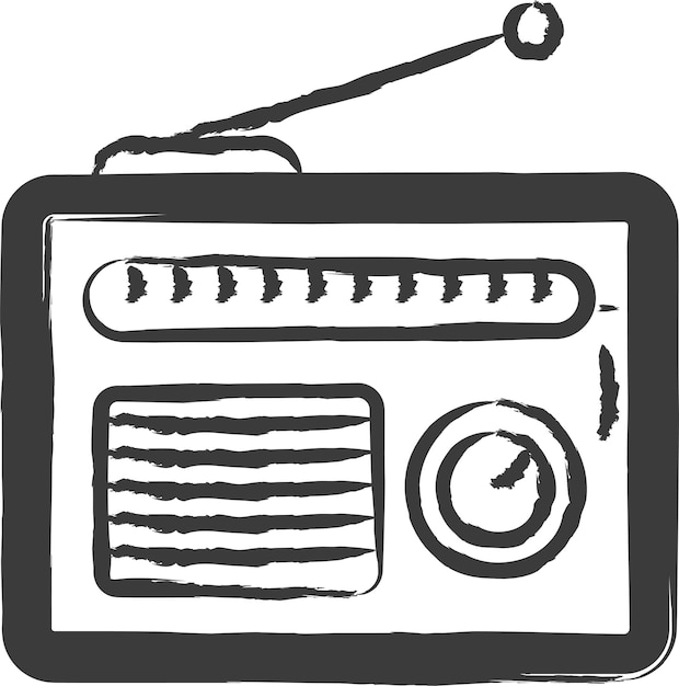 Ilustración vectorial dibujada a mano por radio