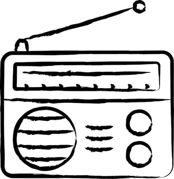 Ilustración vectorial dibujada a mano por radio