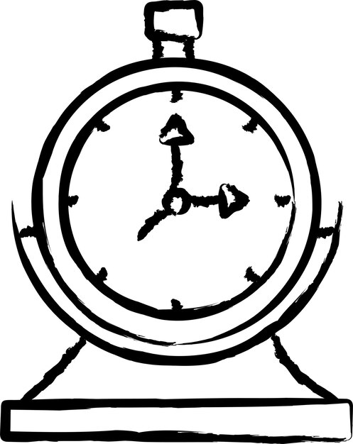 Ilustración vectorial dibujada a mano del reloj