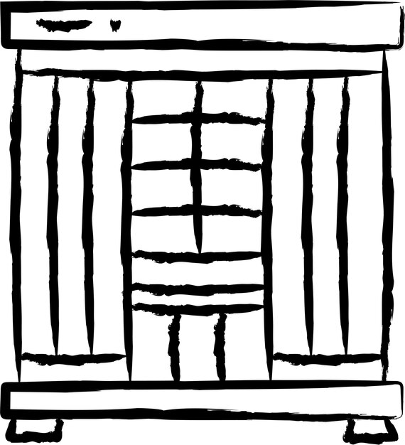 Ilustración vectorial dibujada a mano de la sauna de infrarrojos