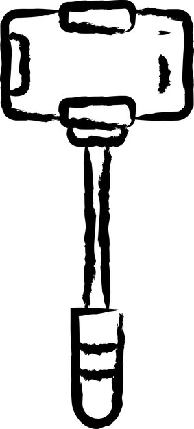 Ilustración vectorial dibujada a mano por Selfie Stick