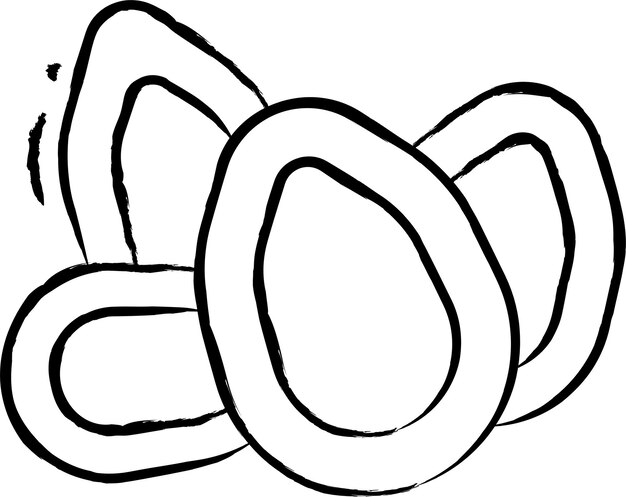 Ilustración vectorial dibujada a mano de las semillas de calabaza
