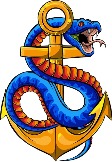ilustración vectorial dibujada a mano de serpiente