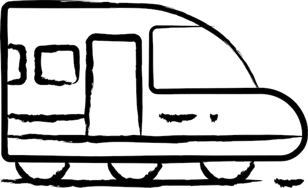 Ilustración vectorial dibujada a mano por Shinkansen