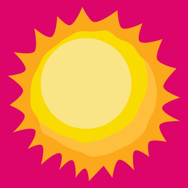 Ilustración vectorial dibujada a mano por el sol