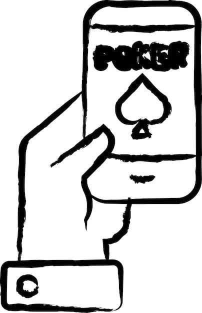 Ilustración vectorial dibujada a mano por un teléfono inteligente